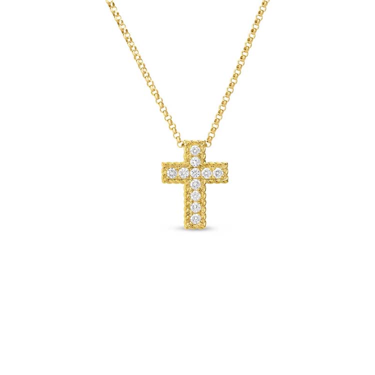 Gold Treasures Necklace Cross with Diamonds