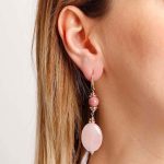 Bronzallure Variegata Pink Dangle Earrings