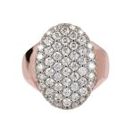 Bronzallure Altissima Oval Pave Tapered Ring
