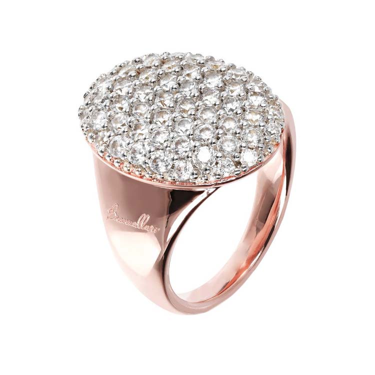 Bronzallure Altissima Oval Pave Tapered Ring