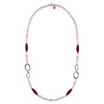 Bronzallure Variegata Infinity Long Necklace with Gemstones