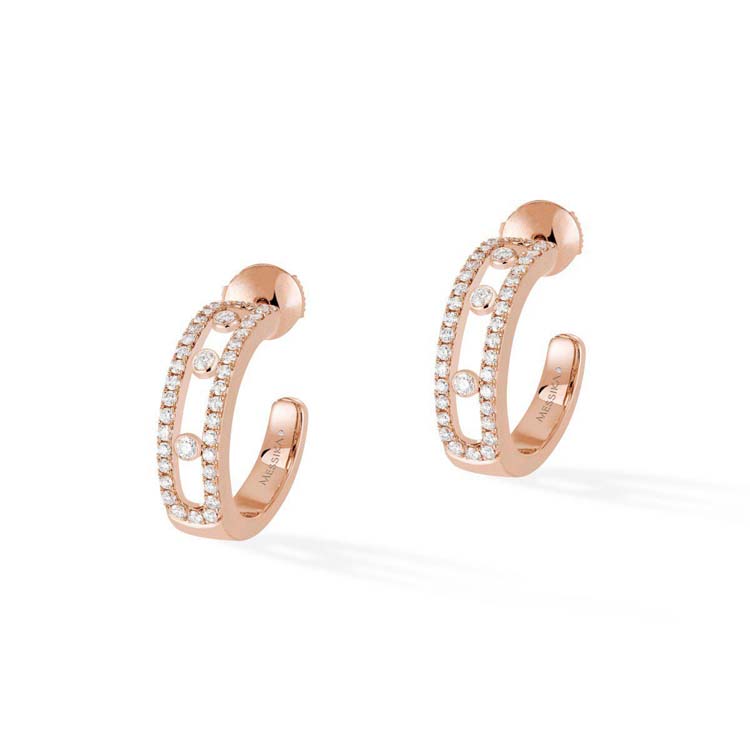 Messika Move Pave Hoop Earrings with Diamond