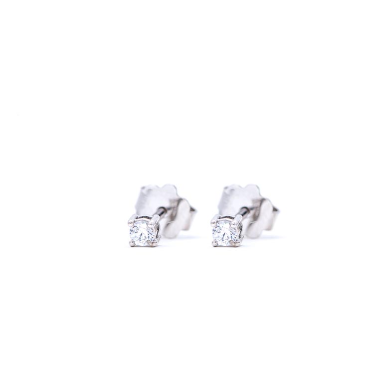 White Gold 9kt Earrings with Cubic Zirconia