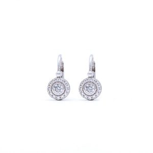 White Gold 9kt Earrings with White Cubic Zirconia