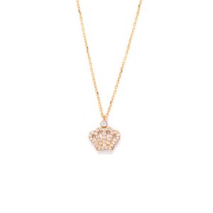 Rose Gold 9kt Necklace with White Cubic Zirconia
