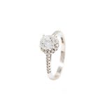 White Gold Ring 9kt with White Cubic Zirconia