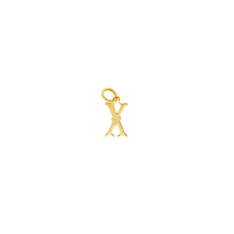Yellow Gold 9kt Letter "X" Pendant
