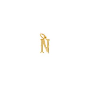 Yellow Gold 9kt Letter "N" Pendant