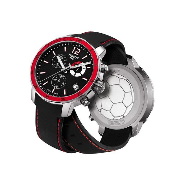 quickster chronograph black dial men's watch t0954491705701