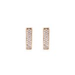 White & Yellow 9kt Gold Earrings with White Cubic Zirconia