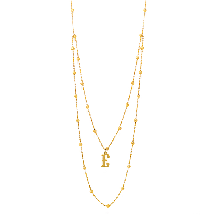 Yellow Gold 9kr Necklace Rosario.
