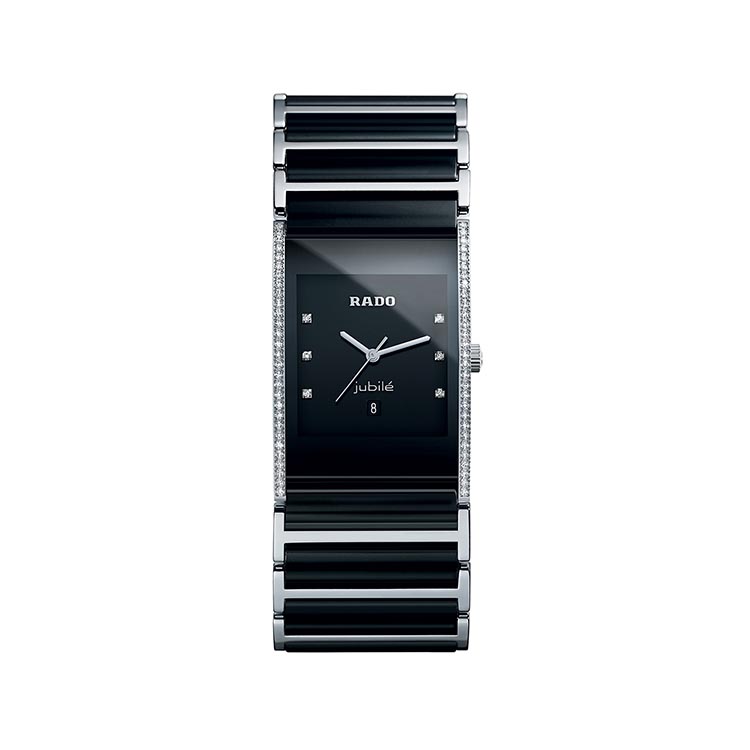 Rado Integral Jubile Diamonds Black Dial Watch 27x40mm - Michalis Diamond  Gallery