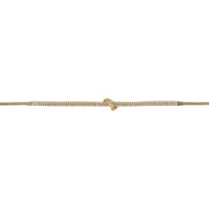 White and Yellow Gold 9kt Bracelet with Cubic Zirconia.