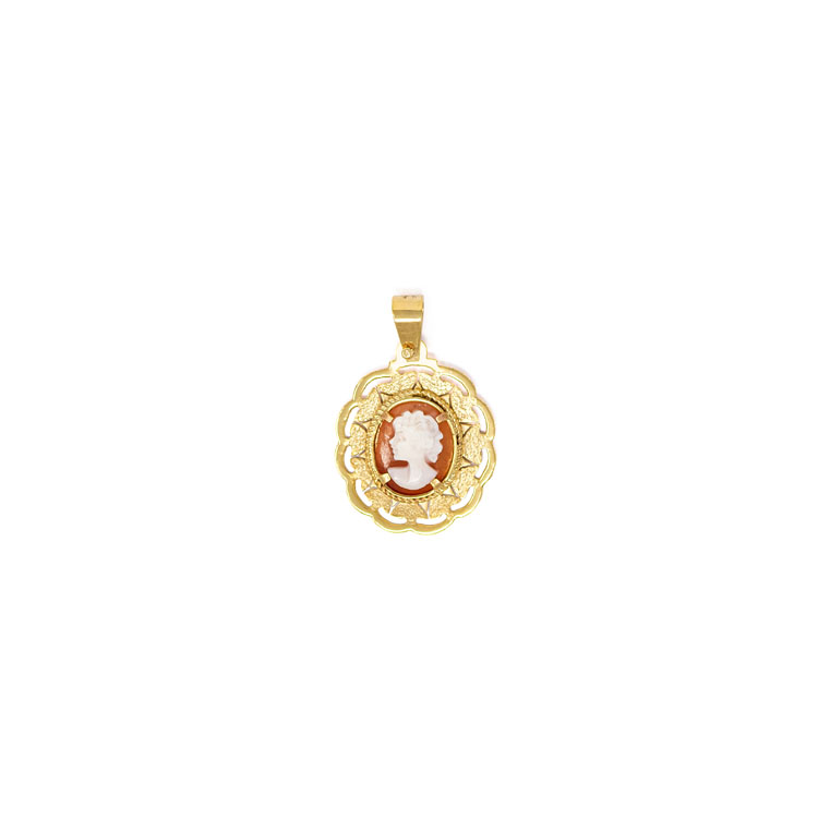 Handmade Yellow Gold 9kt Pendant with Cameo