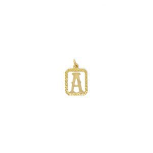 Yellow Gold 9kt Letter A Pendant