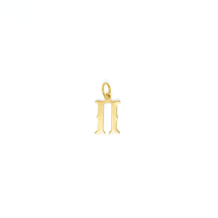 Yellow Gold 9kt Letter Π Pendant