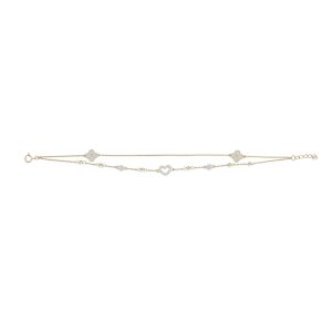 Yellow Gold 9kt Bracelet with Cubic Zirconia