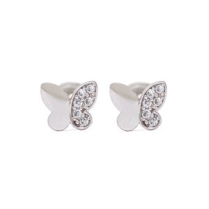White Gold 9kt Earrings with Cubic Zirconia