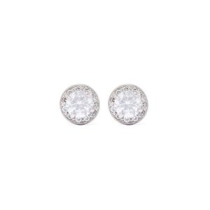 9kt White Gold Earrings with Cubic Zirconia
