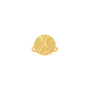 Letter X 9kt Yellow Gold Ring