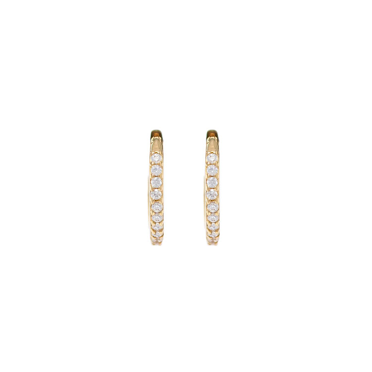 Earrings in Yellow Gold 9kt with Cubic Zirconia