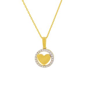 Yellow Gold 9kt Necklace with Cubic Zirconia