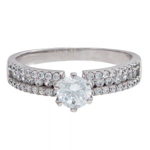 White Gold 9kt Ring with Cubic Zirconia