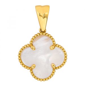 Yellow gold 9kt pendant with mother of pearl
