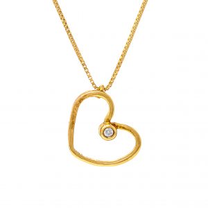 Yellow Gold Necklace with Diamond
