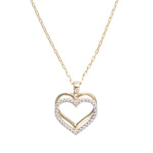 Yellow Gold 9kt Necklace with Cubic Zirconia
