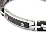 Baraka Fiber Black PVD Stainless Steel Bracelet with Rose Gold
