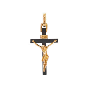 Baraka Cyborg Ceramic Cross in Rose Gold & Black PVD Steel
