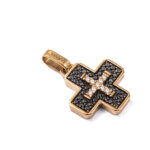 Baraka Rose Gold Cross with Black & White Diamonds