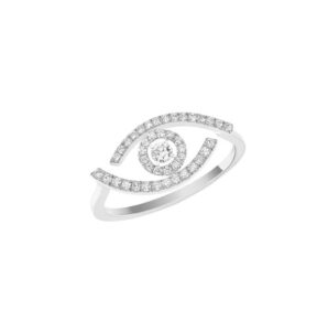 Messika White Gold Diamond Ring Lucky Eye Pave