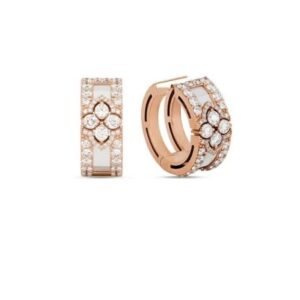 Roberto Coin Love in Verona Rose Gold Earrings with Diamonds and Mother of Pearl