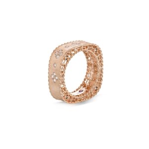 Roberto Coin Princess Rose Gold Ring with Diamonds