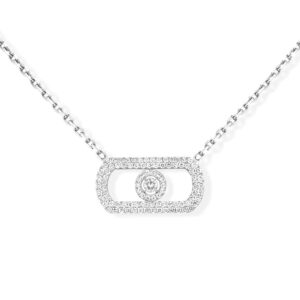 Messika Move Pave White Gold Diamond Necklace