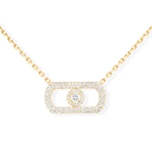 Messika Move Pave Yellow Gold Diamond Necklace