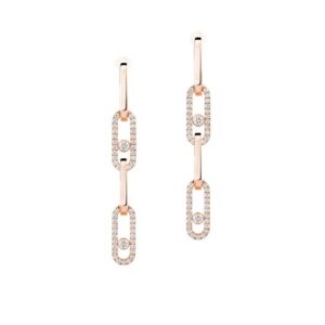 Messika Rose Gold Diamond Move Link Transformable Earrings
