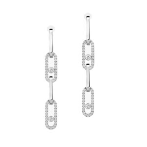 Messika White Gold Diamond Move Link Transformable Earrings