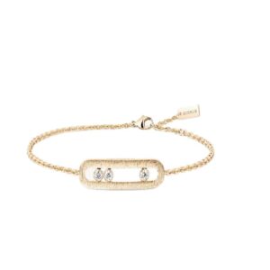 Messika Yellow Gold Diamond Bracelet Classic Chiseled Move