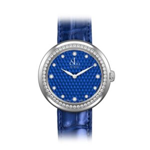 Jacob & Co Brilliant Stainless Steel With Blue Pyramid Dial (Alligator Strap)34mm